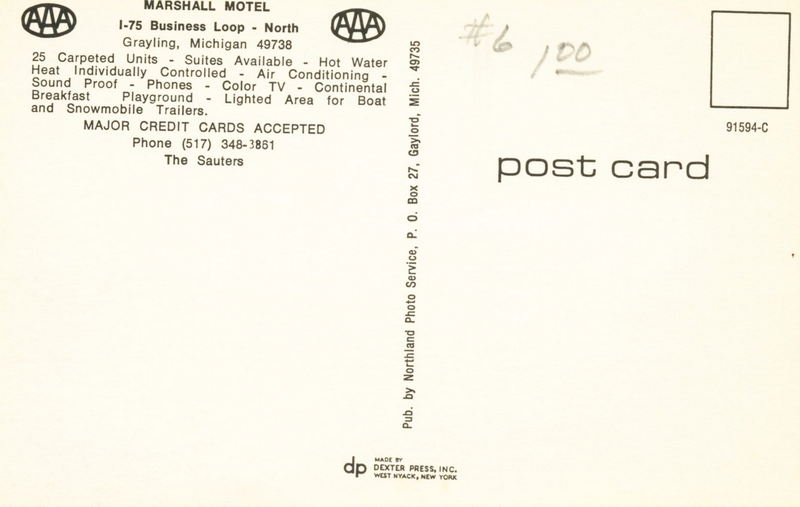 Hospitality House Motel (Marshall Motel) - Old Photos And Post Cards (newer photo)